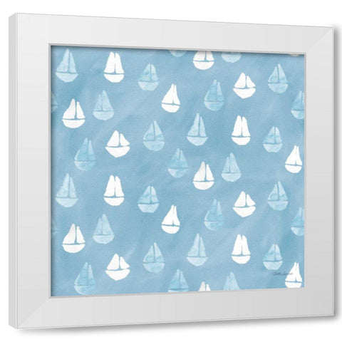 Coastal Baby Pattern XXX White Modern Wood Framed Art Print by Grove, Beth
