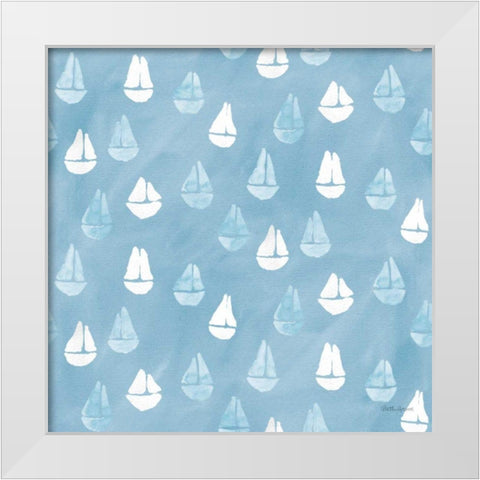 Coastal Baby Pattern XXX White Modern Wood Framed Art Print by Grove, Beth