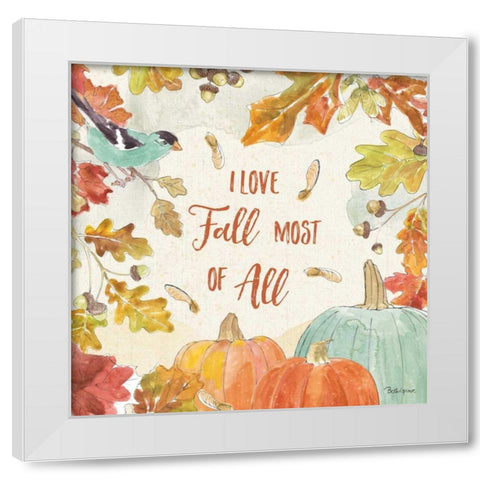 Falling for Fall III White Modern Wood Framed Art Print by Grove, Beth