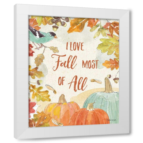 Falling for Fall V White Modern Wood Framed Art Print by Grove, Beth