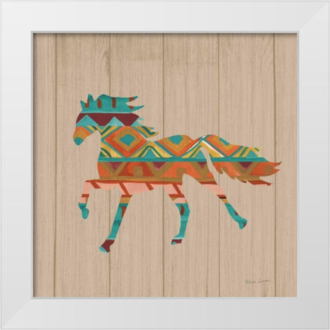 Southwestern Vibes IV on Walnut White Modern Wood Framed Art Print by Zaman, Farida