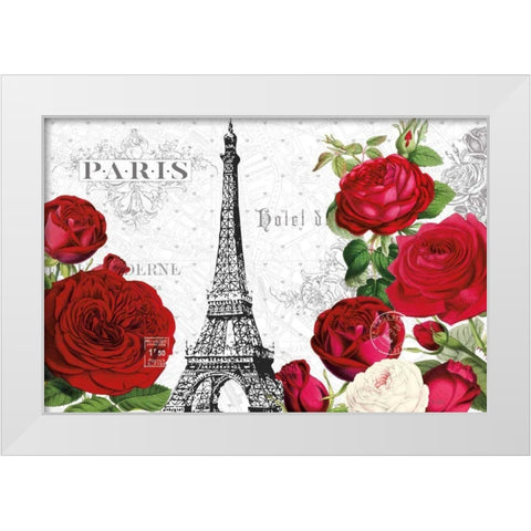 Rouge Paris I White Modern Wood Framed Art Print by Pertiet, Katie