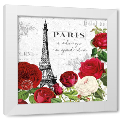 Rouge Paris II White Modern Wood Framed Art Print by Pertiet, Katie