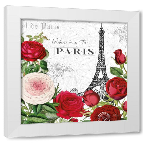 Rouge Paris III White Modern Wood Framed Art Print by Pertiet, Katie