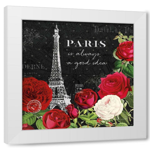 Rouge Paris II Black White Modern Wood Framed Art Print by Pertiet, Katie