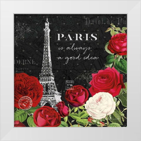 Rouge Paris II Black White Modern Wood Framed Art Print by Pertiet, Katie