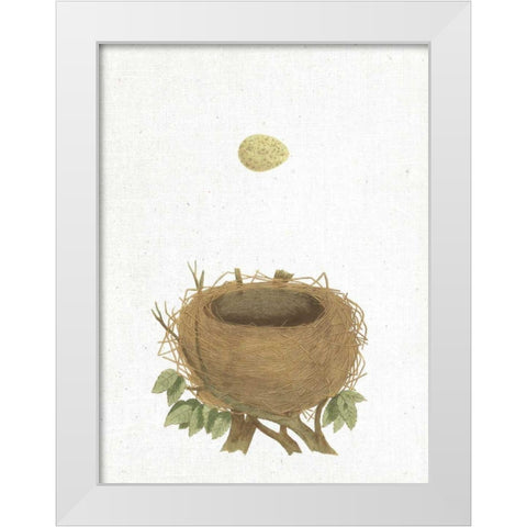 Spring Nest II White Modern Wood Framed Art Print by Wild Apple Portfolio
