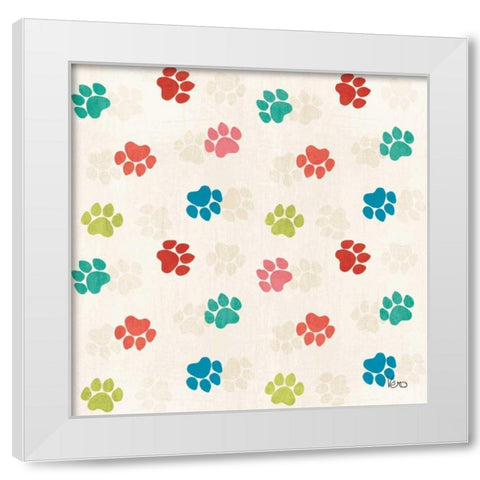 Otomi Cats Step 05A White Modern Wood Framed Art Print by Charron, Veronique