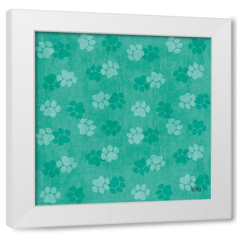 Otomi Cats Step 05D White Modern Wood Framed Art Print by Charron, Veronique