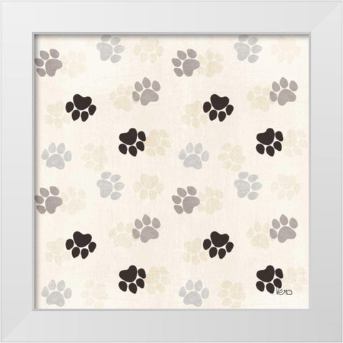 Otomi Cats Step 05A Neutral White Modern Wood Framed Art Print by Charron, Veronique