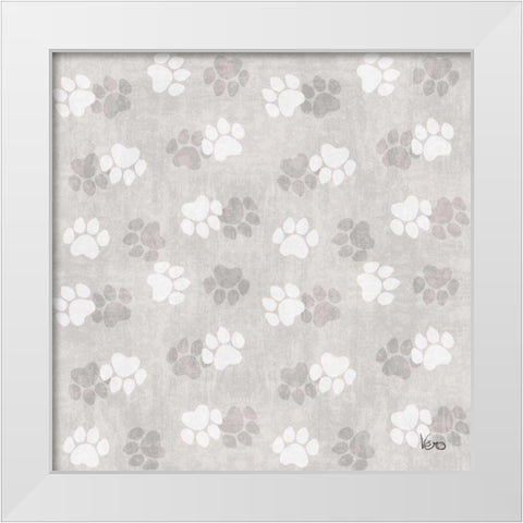 Otomi Cats Step 05C Neutral White Modern Wood Framed Art Print by Charron, Veronique