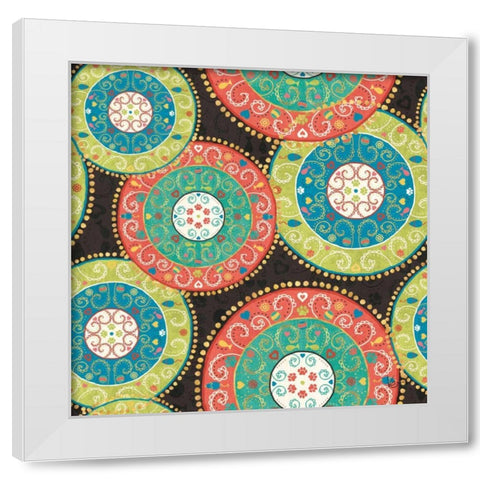 Otomi Cats Step 06B White Modern Wood Framed Art Print by Charron, Veronique