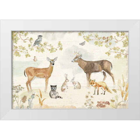 Woodland Wreath I White Modern Wood Framed Art Print by Grove, Beth