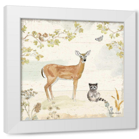 Woodland Wreath II White Modern Wood Framed Art Print by Grove, Beth