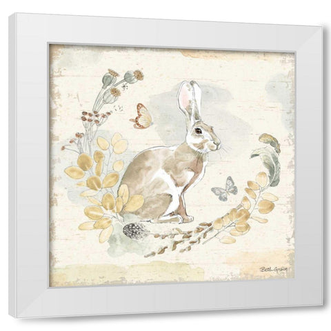 Woodland Wreath X White Modern Wood Framed Art Print by Grove, Beth