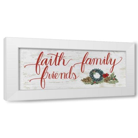 Christmas Holiday - Faith Family Friends White Modern Wood Framed Art Print by Wiens, James