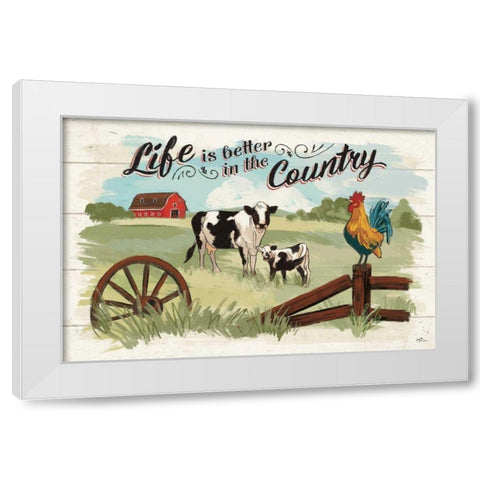 Farm Life I White Modern Wood Framed Art Print by Penner, Janelle