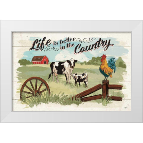 Farm Life I White Modern Wood Framed Art Print by Penner, Janelle