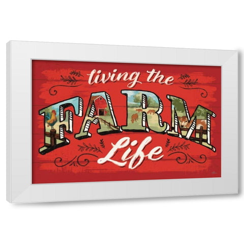 Farm Life V White Modern Wood Framed Art Print by Penner, Janelle