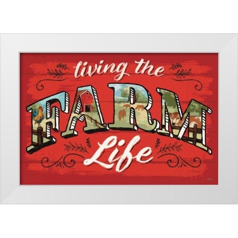 Farm Life V White Modern Wood Framed Art Print by Penner, Janelle