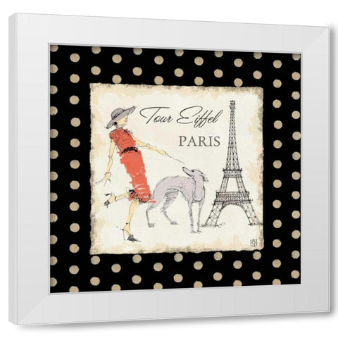 Ladies in Paris II White Modern Wood Framed Art Print by Tillmon, Avery