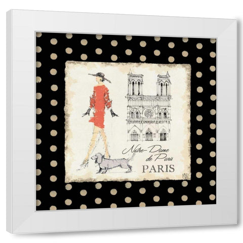 Ladies in Paris IV White Modern Wood Framed Art Print by Tillmon, Avery