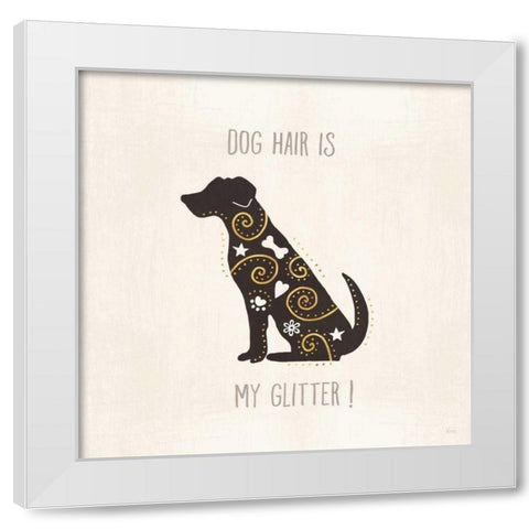 Otomi Dogs V Neutral White Modern Wood Framed Art Print by Charron, Veronique