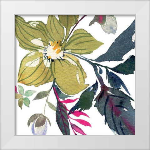 Hellebore Ya Doing I White Modern Wood Framed Art Print by Rice, Kristy