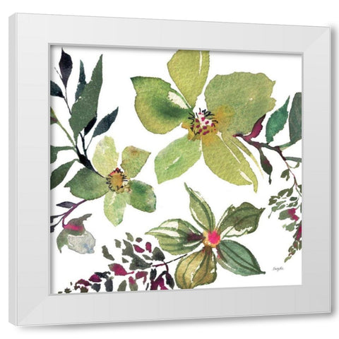 Hellebore Ya Doing II White Modern Wood Framed Art Print by Rice, Kristy