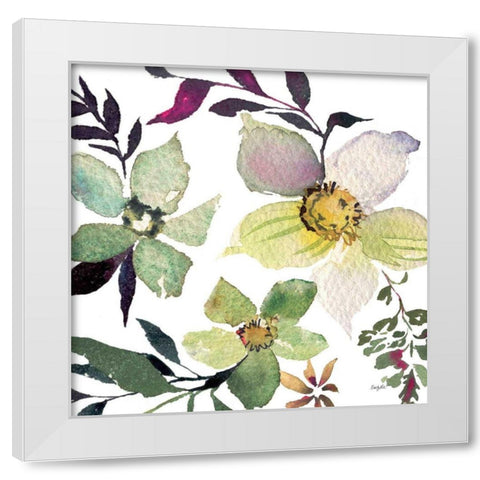 Hellebore Ya Doing III White Modern Wood Framed Art Print by Rice, Kristy