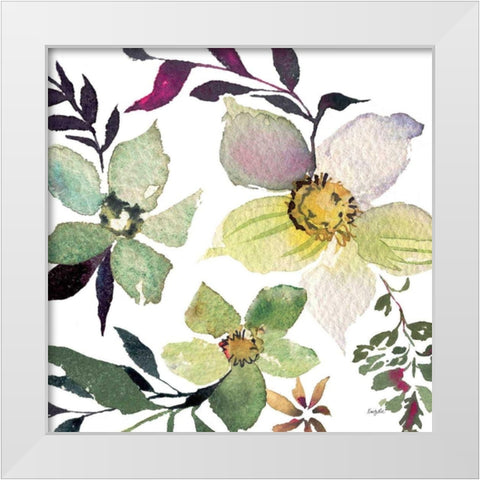 Hellebore Ya Doing III White Modern Wood Framed Art Print by Rice, Kristy