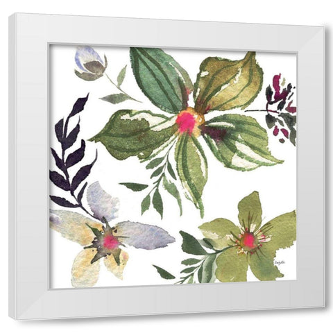 Hellebore Ya Doing IV White Modern Wood Framed Art Print by Rice, Kristy