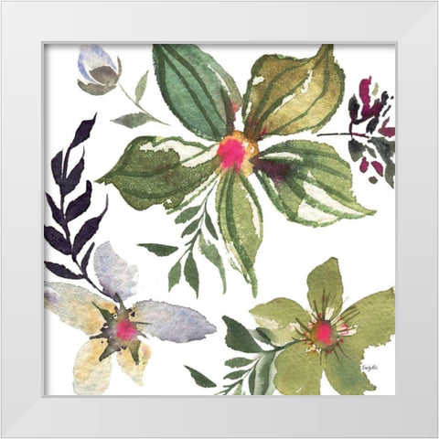 Hellebore Ya Doing IV White Modern Wood Framed Art Print by Rice, Kristy