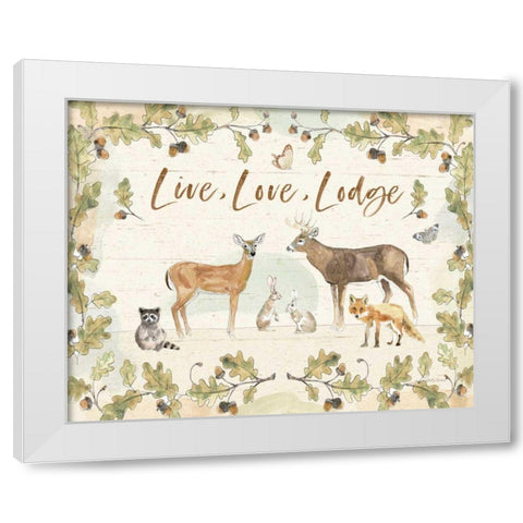 Woodland Wreath IV v2 White Modern Wood Framed Art Print by Grove, Beth