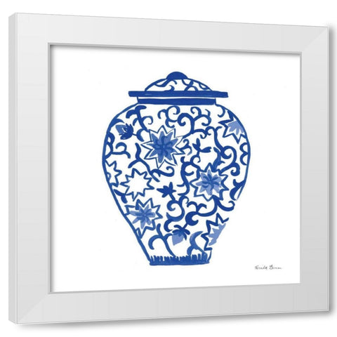 Chinoiserie III White Modern Wood Framed Art Print by Zaman, Farida