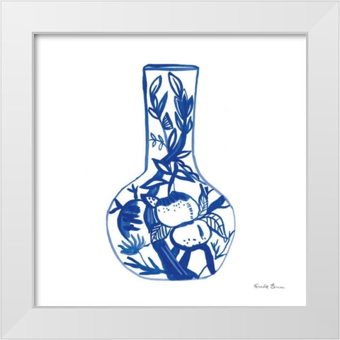 Chinoiserie VIII White Modern Wood Framed Art Print by Zaman, Farida