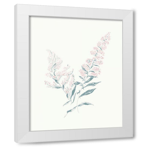 Flowers on White I Contemporary White Modern Wood Framed Art Print by Wild Apple Portfolio