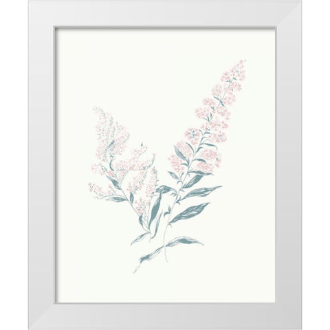 Flowers on White I Contemporary White Modern Wood Framed Art Print by Wild Apple Portfolio