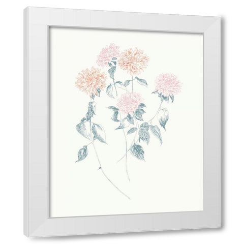 Flowers on White VI Contemporary White Modern Wood Framed Art Print by Wild Apple Portfolio