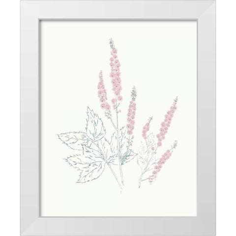 Flowers on White VII Contemporary White Modern Wood Framed Art Print by Wild Apple Portfolio