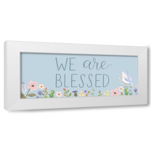 Spring Sentiments II White Modern Wood Framed Art Print by Jackson, Jenaya