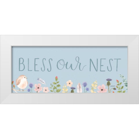 Spring Sentiments V White Modern Wood Framed Art Print by Jackson, Jenaya