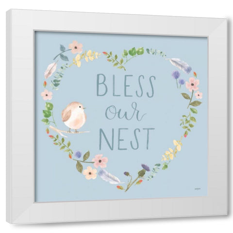 Spring Sentiments VII White Modern Wood Framed Art Print by Jackson, Jenaya