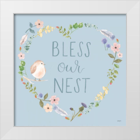 Spring Sentiments VII White Modern Wood Framed Art Print by Jackson, Jenaya