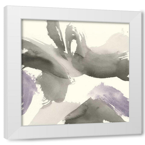 Amethyst Gesture I White Modern Wood Framed Art Print by Paschke, Chris