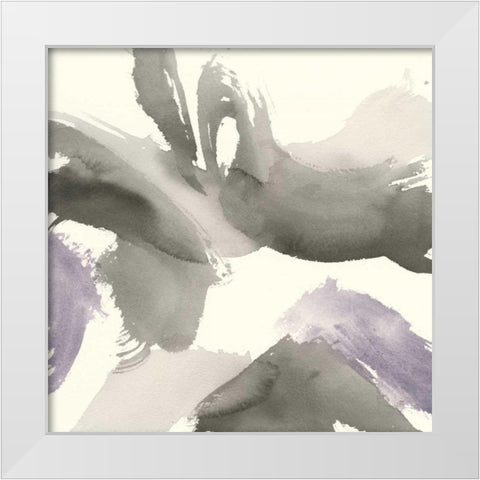 Amethyst Gesture I White Modern Wood Framed Art Print by Paschke, Chris