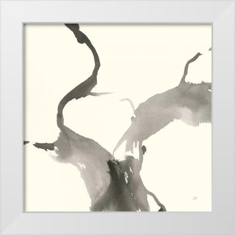 Gesture I White Modern Wood Framed Art Print by Paschke, Chris
