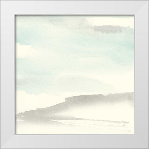 Teal Sky II White Modern Wood Framed Art Print by Paschke, Chris