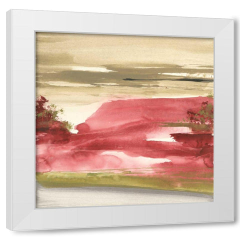 Red Rock I White Modern Wood Framed Art Print by Paschke, Chris