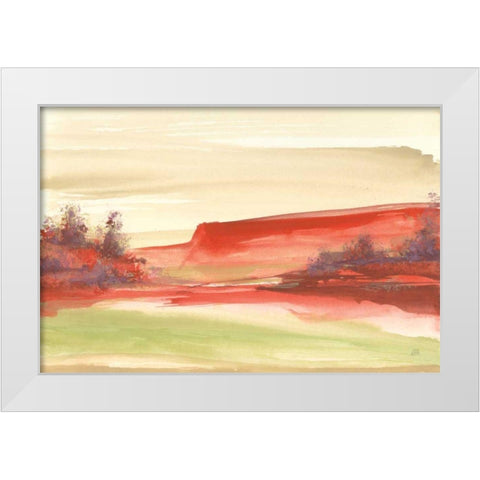 Red Rock III White Modern Wood Framed Art Print by Paschke, Chris